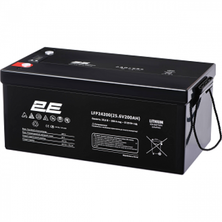 Акумуляторна батарея 2E LFP24, 24V, 200Ah, LCD 8S